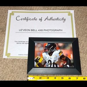 Le’Veon Bell signed 4x6 framed autograph photo COA